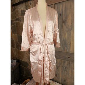 Maid of Honor Satin Robe Rose Light Pink Size L/XL